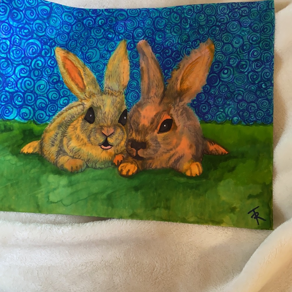 Every Bunny Needs Some Bunny Watercolor Painting